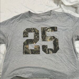 Gray Camouflage Number Tee